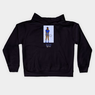 We Are Blessed - Blue Tennis Player Sport Brown Skin Girl Black Girl Magic Afro Kwanzaa Design Kids Hoodie